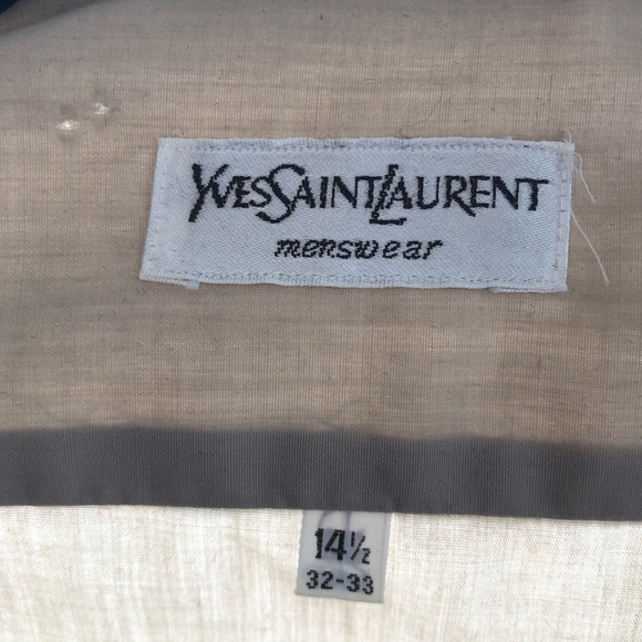 Vintage Yves Saint Laurent Beige Menswear Collar shirt - Picture 6 of 7